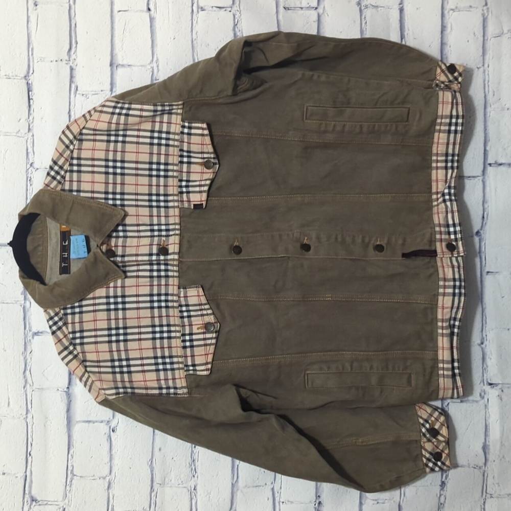 Vintage The Hip Hop Elements Plaid and Denim Jacket Men's Size Large